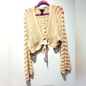 🍫💲🖐🏾/☀️🏖LANE BRYANT 22/24W TAN BOLERO SWEATER